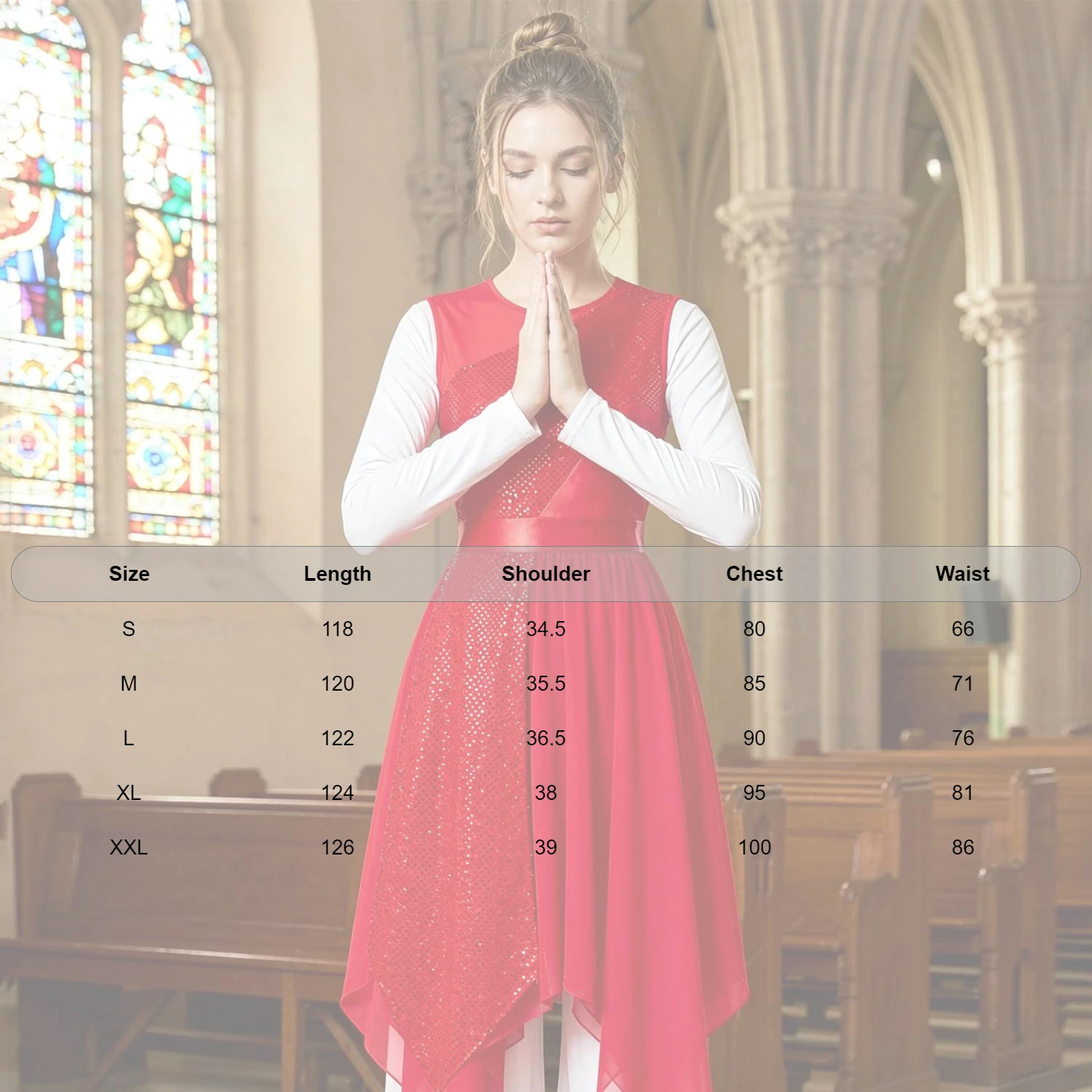 Liturgical Worship Praise Ballet Lyrical Dance Tunic Dresses Women Metallic Gymnastics Lyrical Contemporary Dance Show Costume