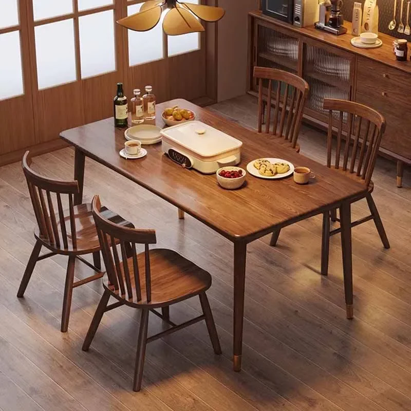 

Light Luxury Dining Table Rectangular Unique Wood Modern Restaurant Tables Living Room Nordic Big Mesas De Jantar Home Furniture