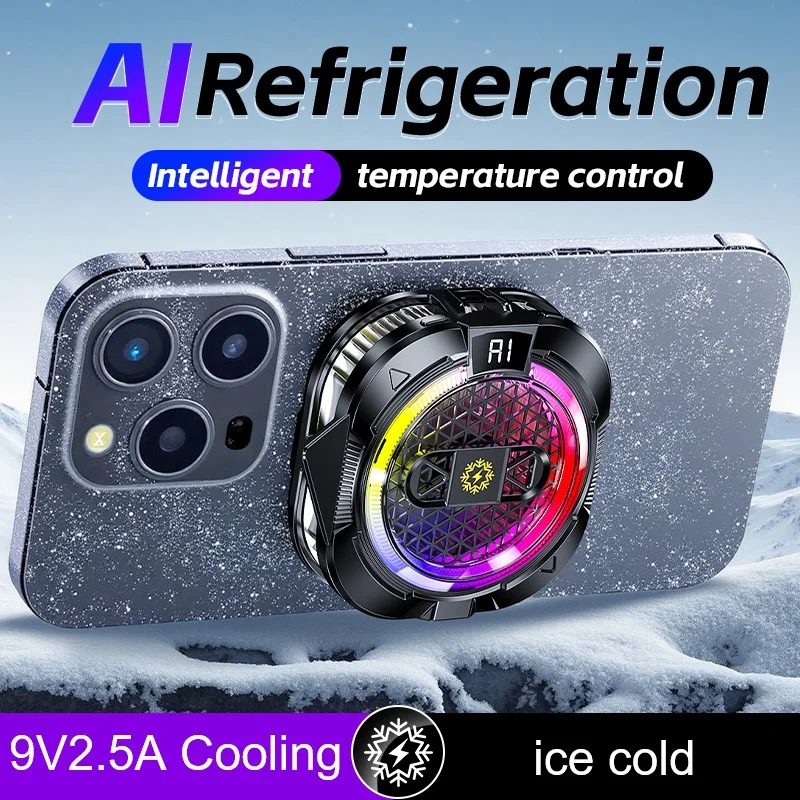 مبرد الهاتف أشباه الموصلات Ice Cold Th16 Pro مع شاشة رقمية 9 فولت مشبك مغناطيسي قوي للتبريد 2 في 1 للألعاب #6