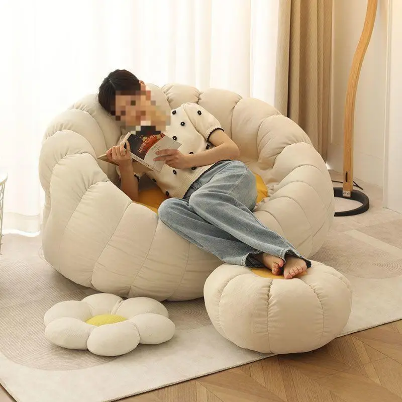 Lazy sofa bedroom home reclining sleeping net red bean bag balcony leisure recliner tatami double small sofa