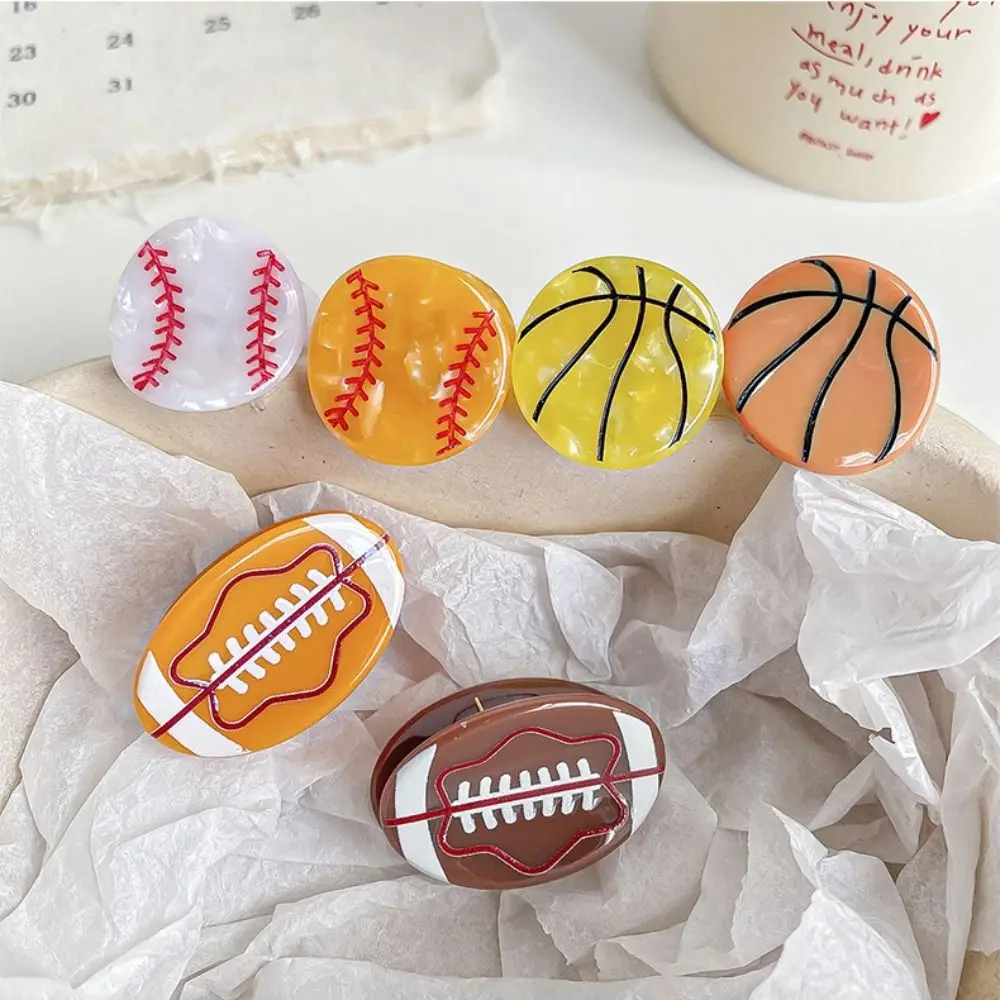 Acetic Acid Hairpin Basketball Football Hair Clip Rugby Small Grab Clip Softball Hair Clip Sports Style Hair Accessories