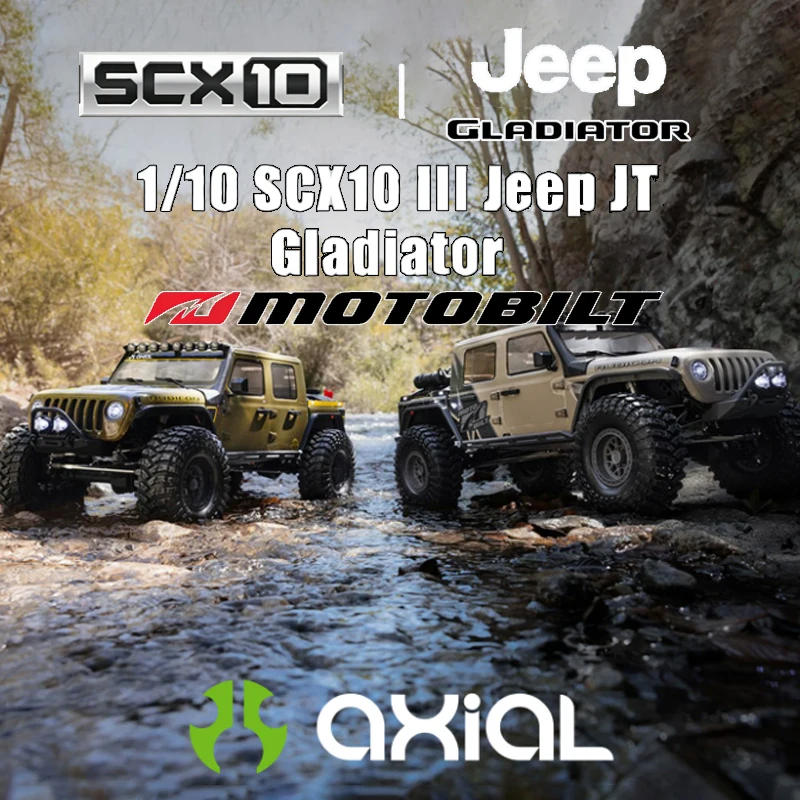 Axial 1/10 Scx10 III Rc Off Road Crawler Car Electric Jeep Gladiator Motobilt Remote Control Vehicle For Adults