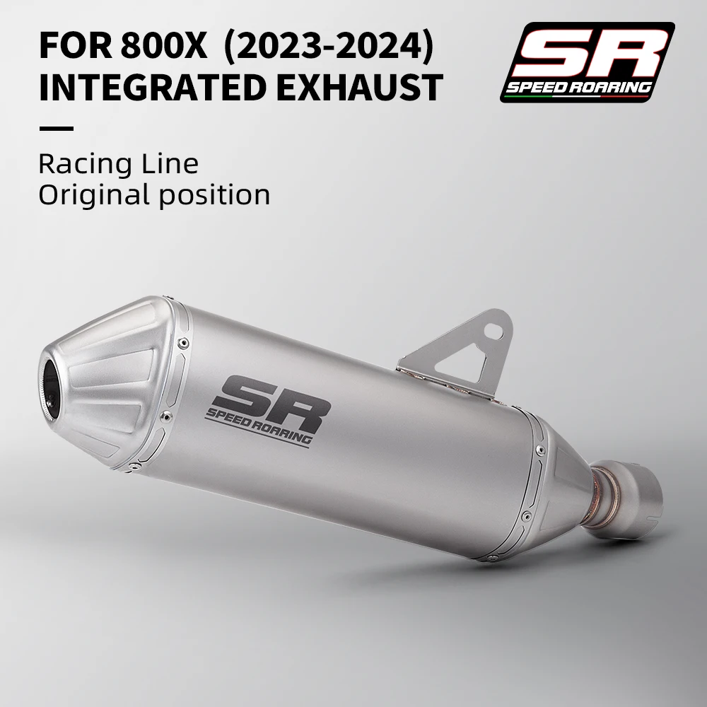 

Motorcycle Exhaust Pipe Suitable for 800x Original Factory Position One-Piece Tailpipe Performance Exhaust System 2023-2024