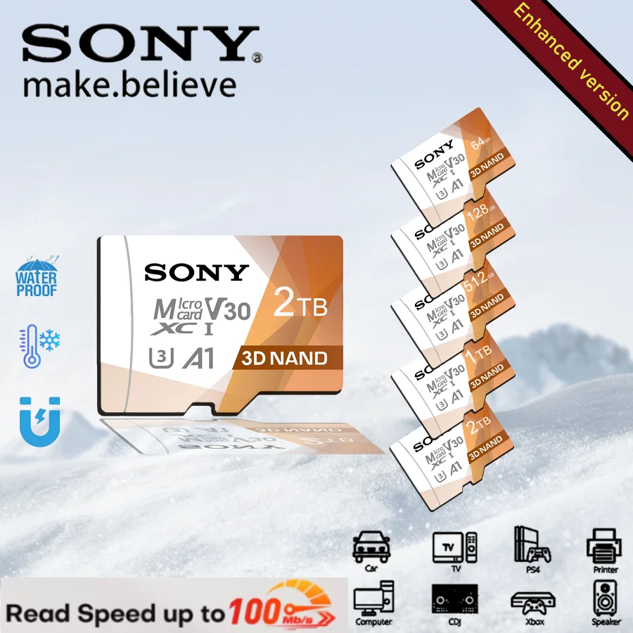 

SONY Memory Card 3D NAND Flash Mini SD Card 2TB 1TB 512GB 256GB 128GB 64GB Class 10 UHS-I High Speed Micro TF Card