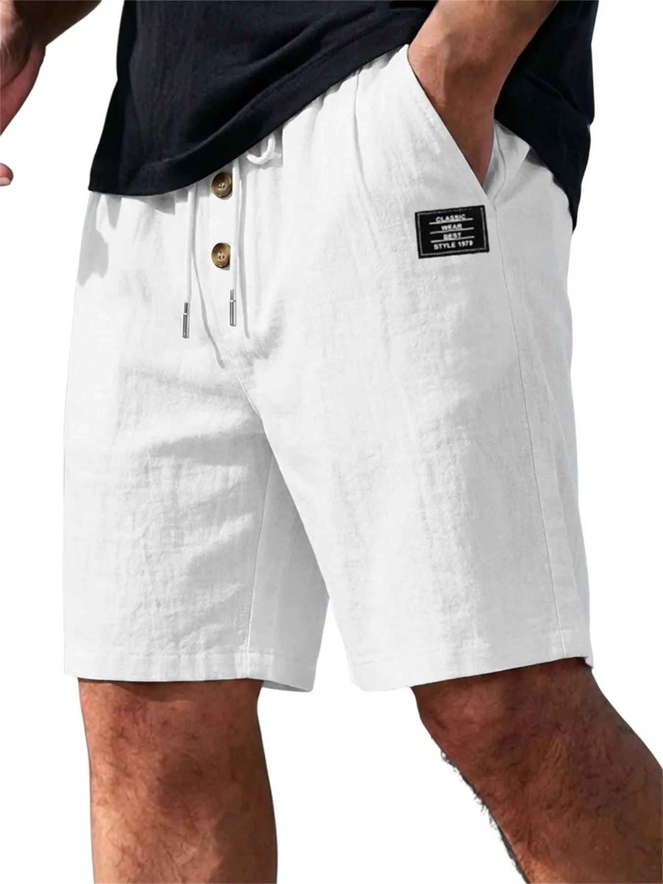 2026 New Men's Cotton Linen shorts Pants Male Summer Breathable Solid Color Linen Trousers Fitness Streetwear S-4XL Men 