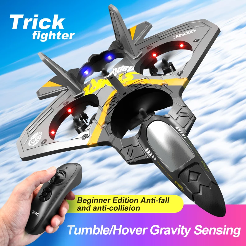 RC Airplane Remote Control Plane 2.4G Gravity Sensor Aircraft Tough Epp Glider LED Stunt Roll Jet Helicopter Kids Toys For Boys