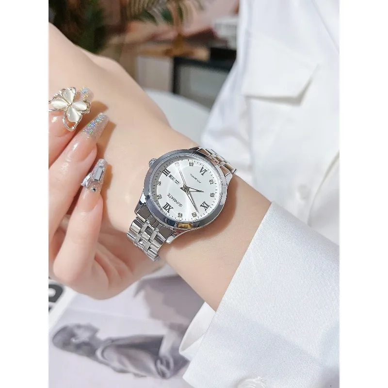 

SUNMATE Ladies' Automatic Mechanical Watch, Luxurious Date Display, Classic Automatic Winding, Luminous and Water Resistant