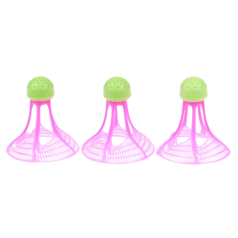 3Pcs Windproof Nylon Badminton Outdoor Anti-Wind Ball Plastic Balls Nylon Shuttlecock Stable Resistance Sport Training Balls