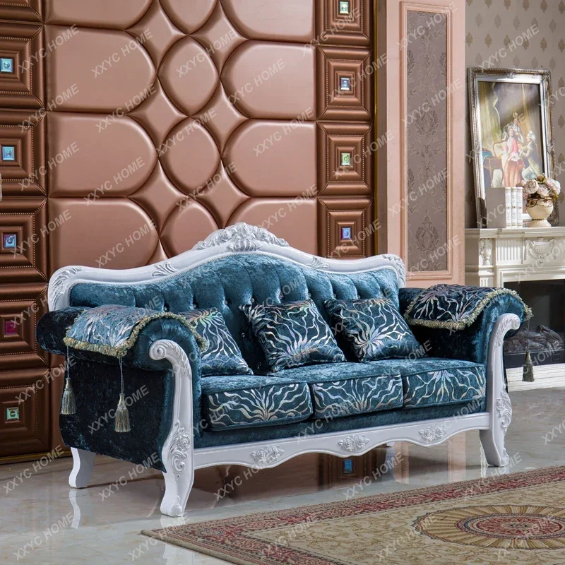 JY12Fabric Sofa Hotel Apartment Solid Wood Latex Cushion Sofa Removable and Washable