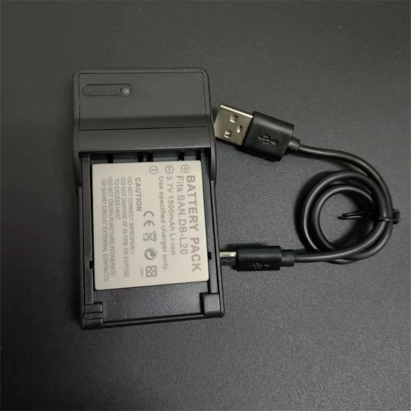 

Battery with Charger for Sanyo DB-L20 Xacti DMX-C1 C4 C4D C5 C6 CA65 CA8 CA9 CG5 CG6 CG6-F CG65 CG9 DSC-C4 C5 E6 J4 VPC-C1