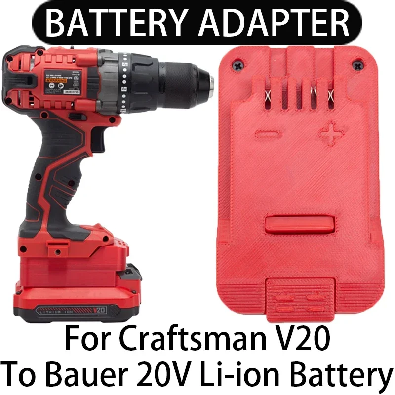 

Battery Adapter for Bauer 20V Li-ion Tools Convert To Craftsman V20 Li-ion Battery Adapter Power Tool Accessories