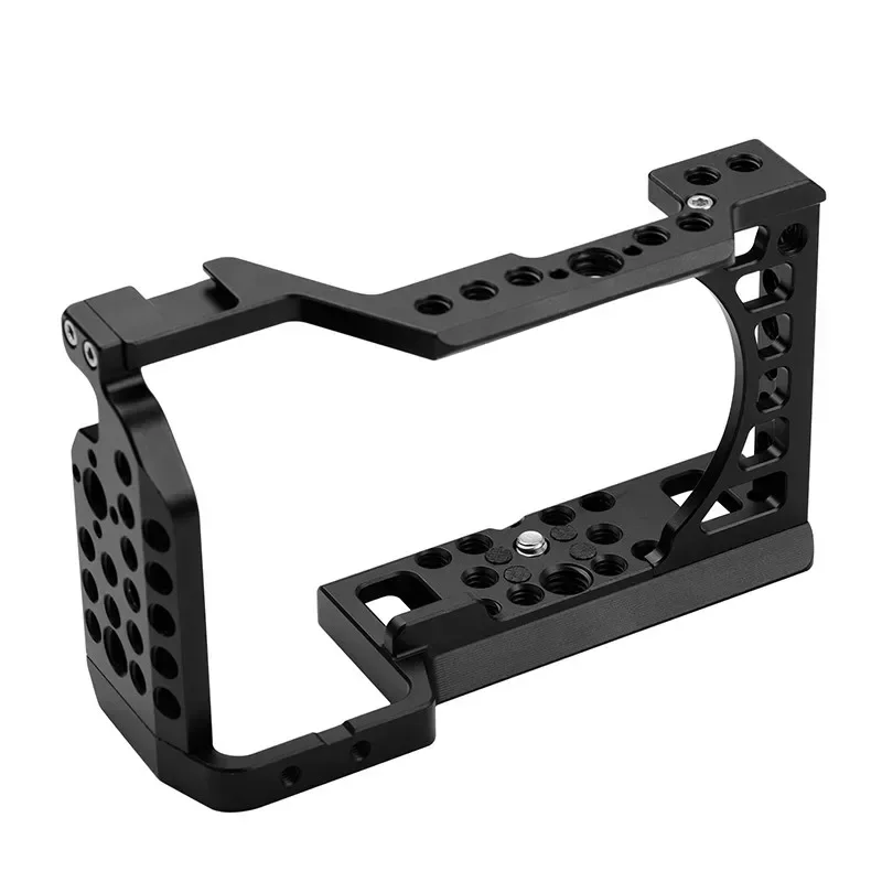 Aluminum Alloy Camera Cage for Sony A6100 A6300 A6400 A6500 Vlog Case Handheld Bracket Cold Shoe Mic LED Light Mount Video Rig