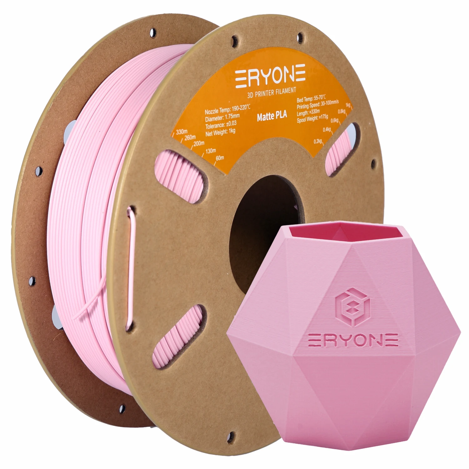 ERYONE 1/3/5/10KG Matte PLA Premium Filament 1,75mm 3D Print, Veelkleurig Beschikbaar, grote verkoop matte pla filament, 1KG/Spool
