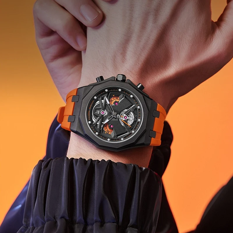 ساعة كوارتز جديدة للرجال ماركة فاخرة ساعة رجالي حزام سيليكون مضيئة مقاوم للماء reloj hombre ساعة رياضية للأعمال رجالي