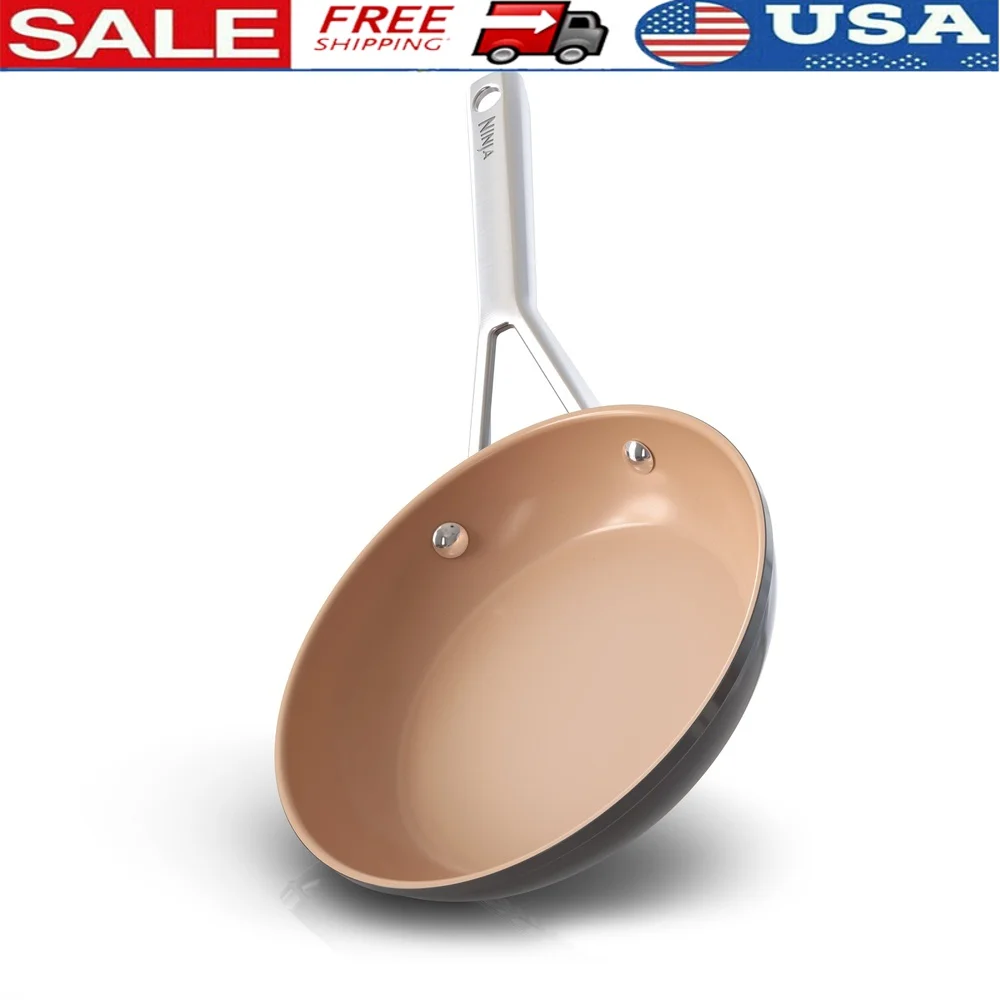 

11 Inch Nonstick Ceramic Frying Pan Healthy Cooking Oven Safe Easy Cleanup Durable Design Dishwasher Safe Metal Utensil Safe