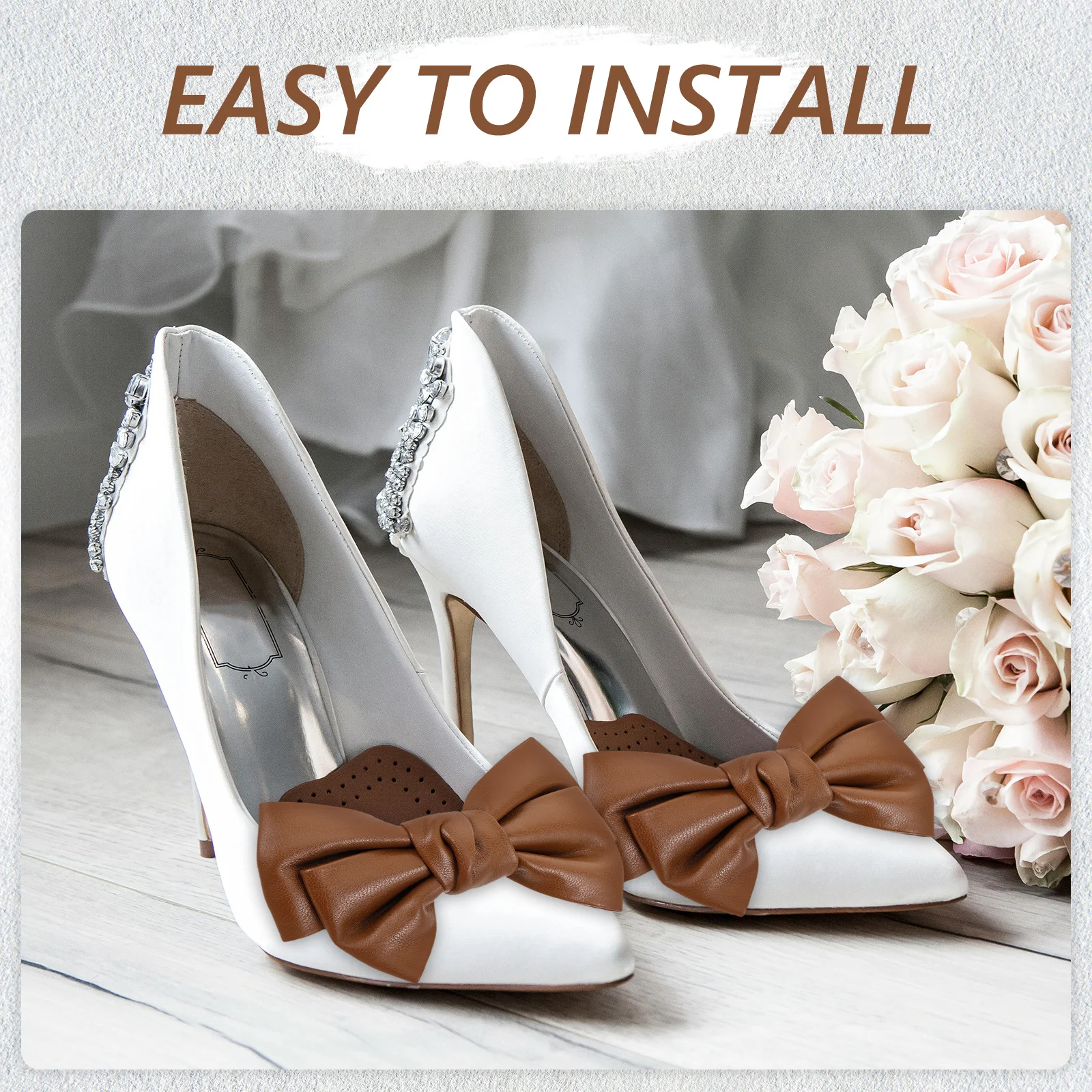 

1 Pair Flower Decorations Bow Clips For Women Detachable Shoe Buckles High Heels Work Shoes Clip On Embellishments Shoe