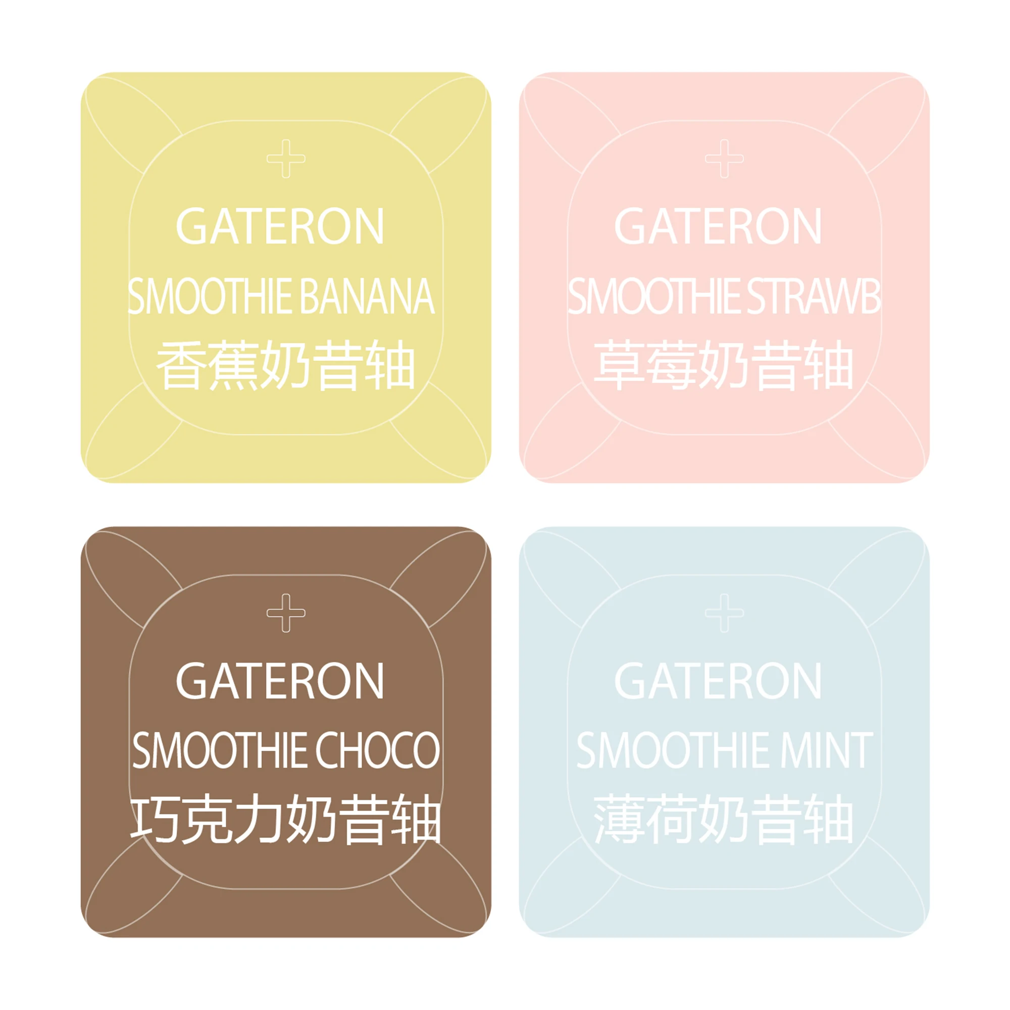 4 switch tester switch with blank keycap acrylic base for mechanical keyboard Gateron Smoothie Banana Strawberry Chocolate Mint