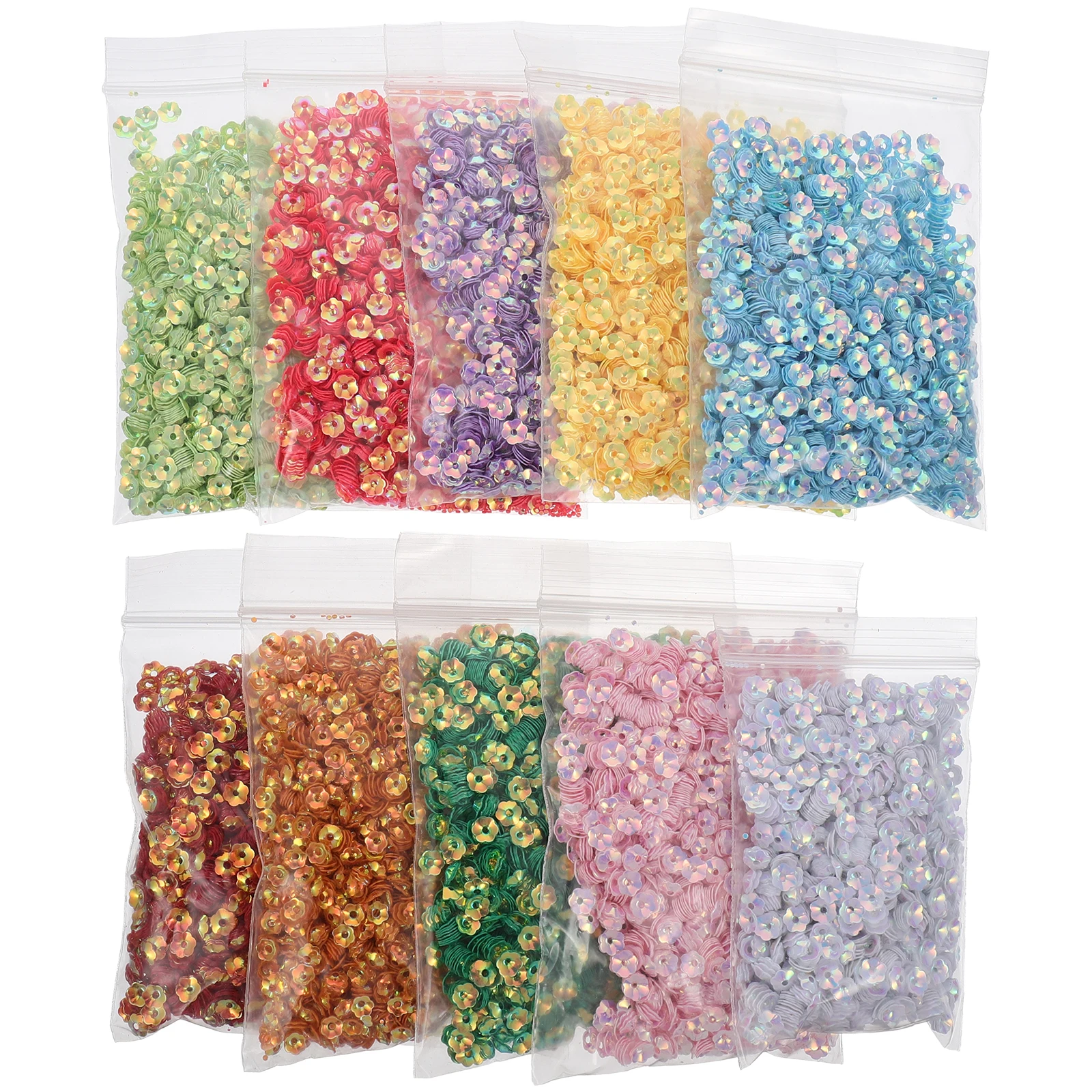 

10 Pcs Large Sequins Beads Auxiliary Materials Colorful Ornaments Craft Supplies Plum Blossom Sequin Decors Clothing Jewelry