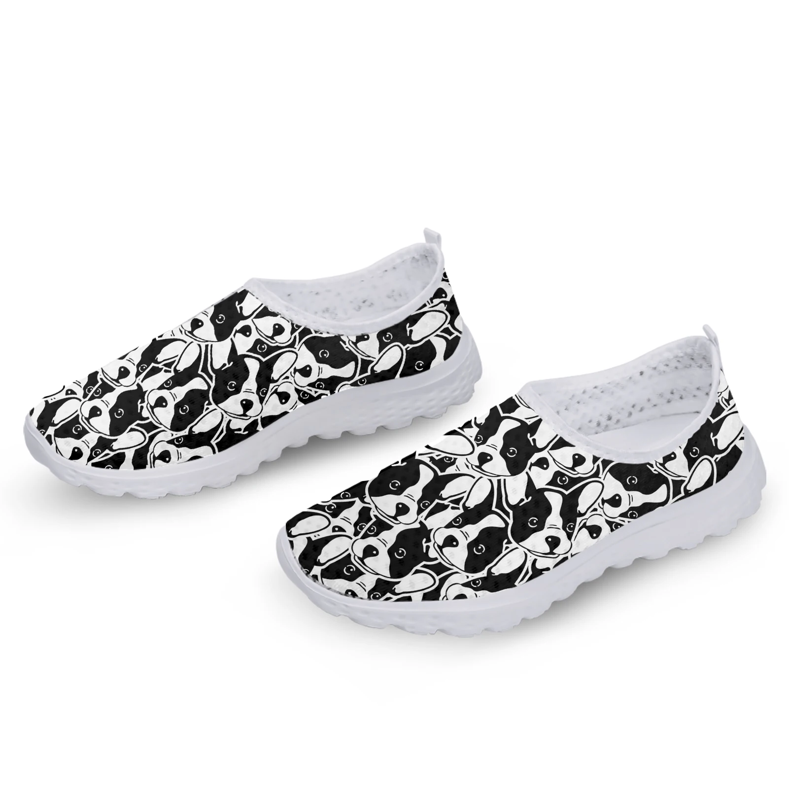 Boston Terrier Design Lightweight Outdoor Mesh Shoes Comfortable And Breathable Summer Shoes Leisure Shoes Zapatos