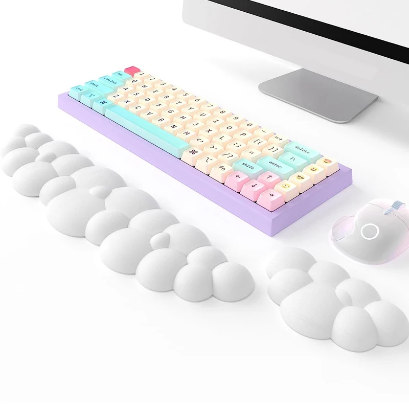 

Wrist Rest Holder 3D Press Cloud Shape Relax Wrist Pad Non-slip Soft Silicone Toy Keyboard Mouse Hand Mat Support Protector