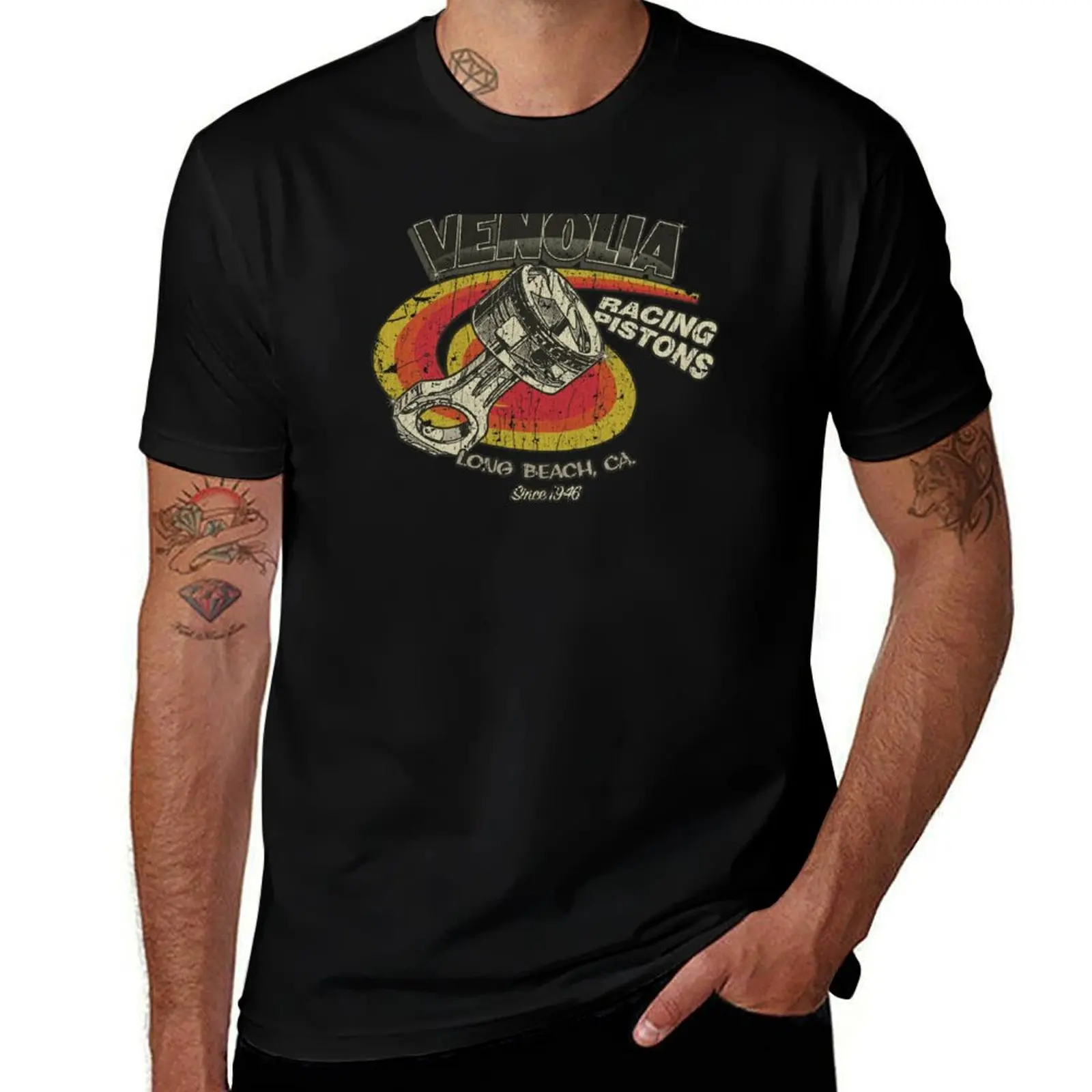 Venolia Racing Pistons 1946 T-Shirt Basic Regular Fit Casual T-Shirt
