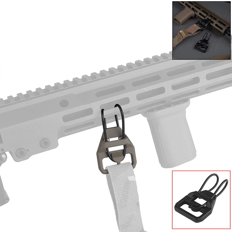 

AK Strap Quick Release Buckle V2 Quick Release Rifle Sling Buckle Aluminum Alloy Detachable Clip for Hunting Firearm Accessories