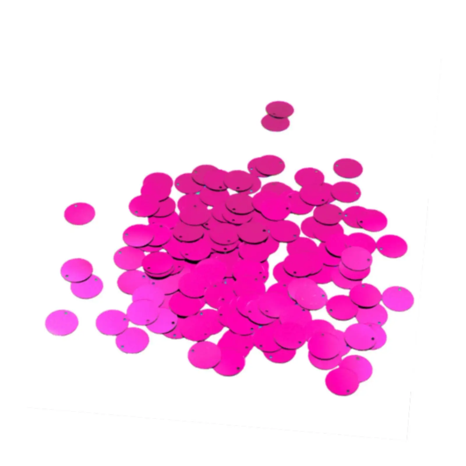 2x130 Pieces Round Loose Sequins with Hole Glitter Applique DIY Spangles Decor 16mm for Bridal Clothes Scrapbooking Accessories