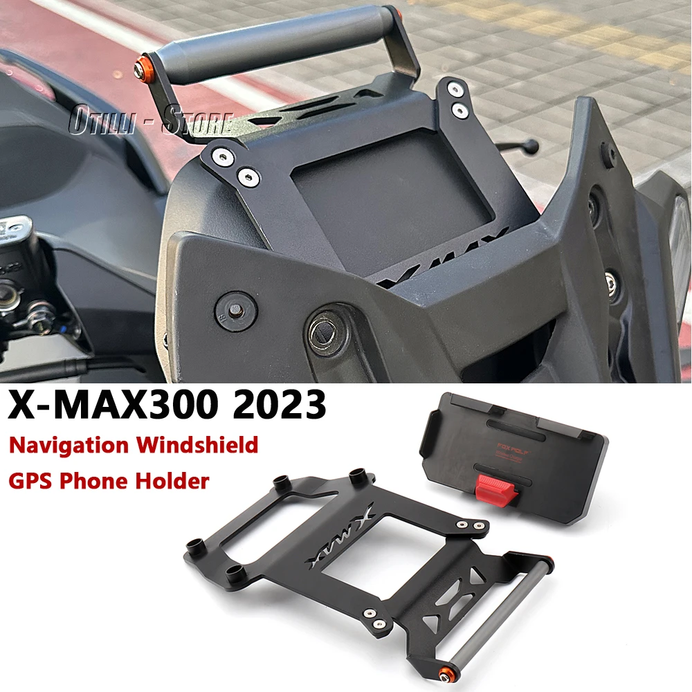 Motorcycle Navigation Roadbook Mounting Arms Kit For Yamaha X-MAX 300 XMAX300 XMAX 300 2023 GPS Holder Bracket 12/22MM