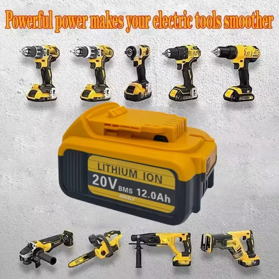 For Dewalt 20V Battery, 6AH/12AH Rechargeable Lithium Ion Battery, Dewalt DCB200 DCB206 Power Tool Replacement Battery 2026