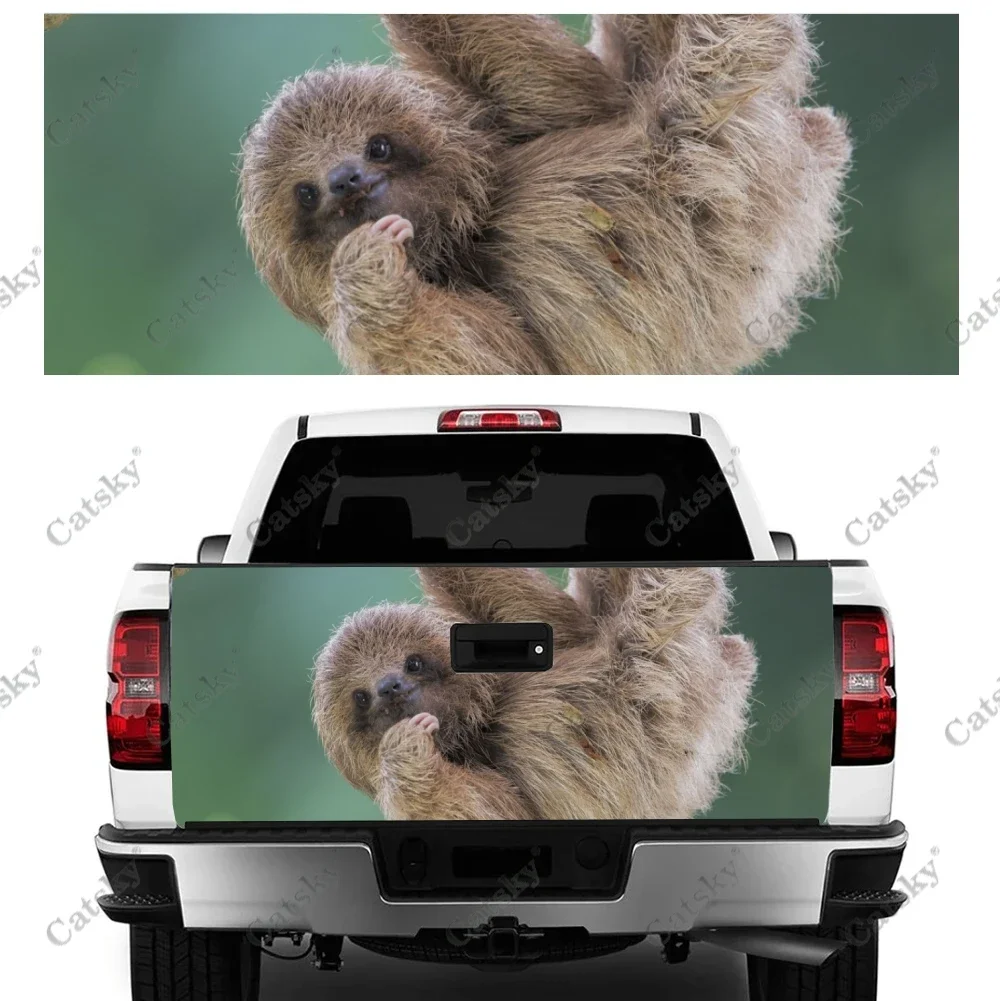 Sloths Animal Truck Tailgate Sticker Decal Wrap Vinyl High-Definition Print Graphic Suitable for Pickup Trucks Weatherproof