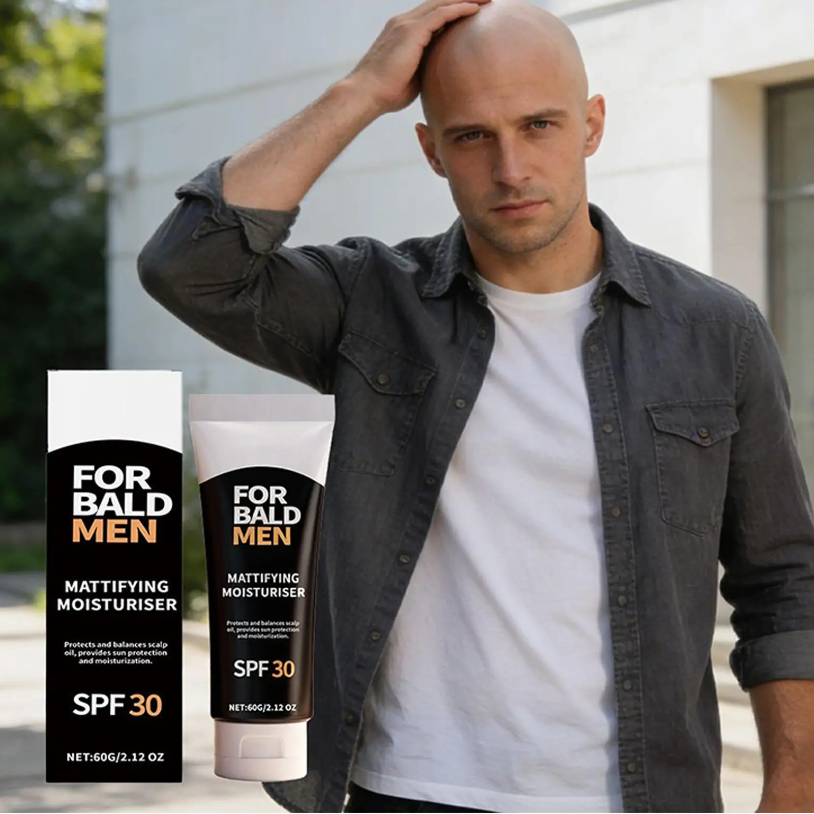 60g Moisturizing Mattifying Gel Scalp Moisturizer For Men Gel Moisturizer Gel Scalp Care Cream For Protection Hydration Dad