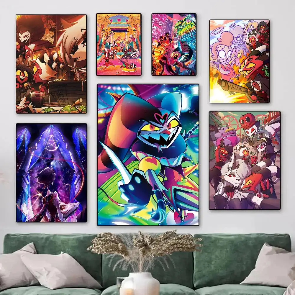 Cartoon Anime H-Helluva Cartoon B-Boss Posters HD Print Vintage Wall Art Decor for Home Study Room