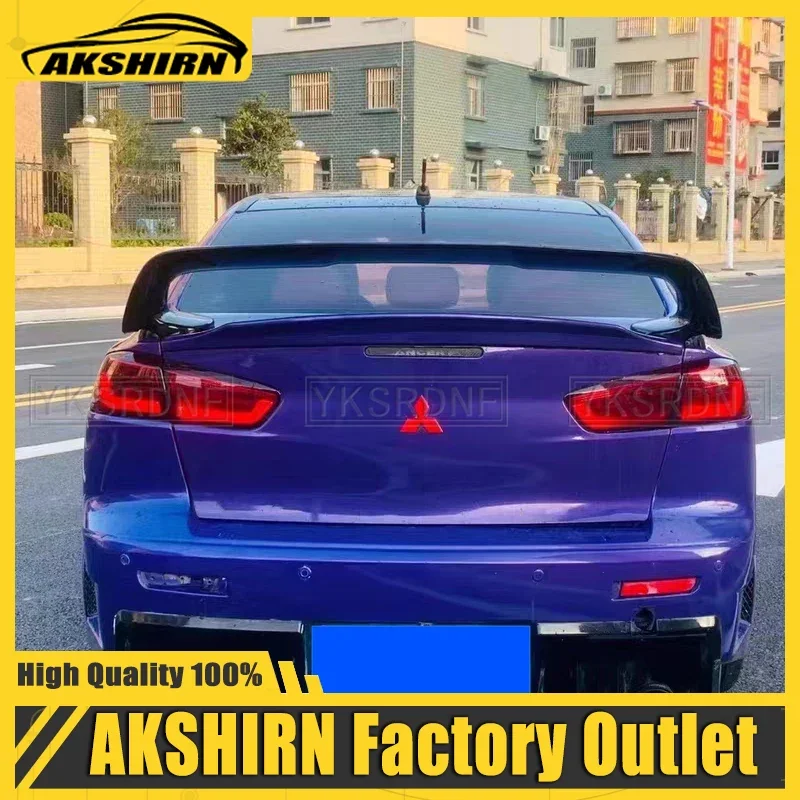 For Mitsubishi Lancer Evo high quality ABS Plastic Unpainted Color Rear Spoiler Wing Trunk Lid Cover Car Styling