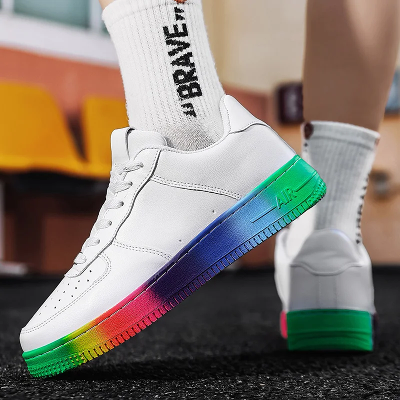 

Classic breathable and anti-slip sneakers for men 2025 new style for teenagers casual and versatile Air Force white sneakers