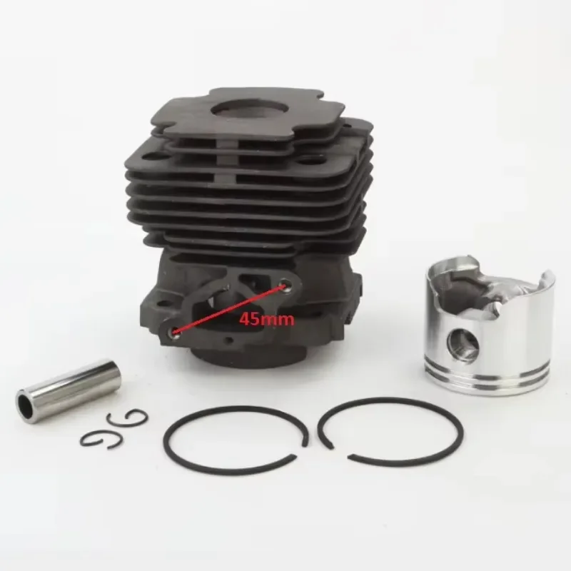 45MM 753 CYLINDER KIT FITS EMAK EFCO OLEO-MAC TRIMMER 755 453 OS 550 530 550 530 Ergo ZYLINDER W/ PISTON RING PIN CLIPS ASSEMBLY