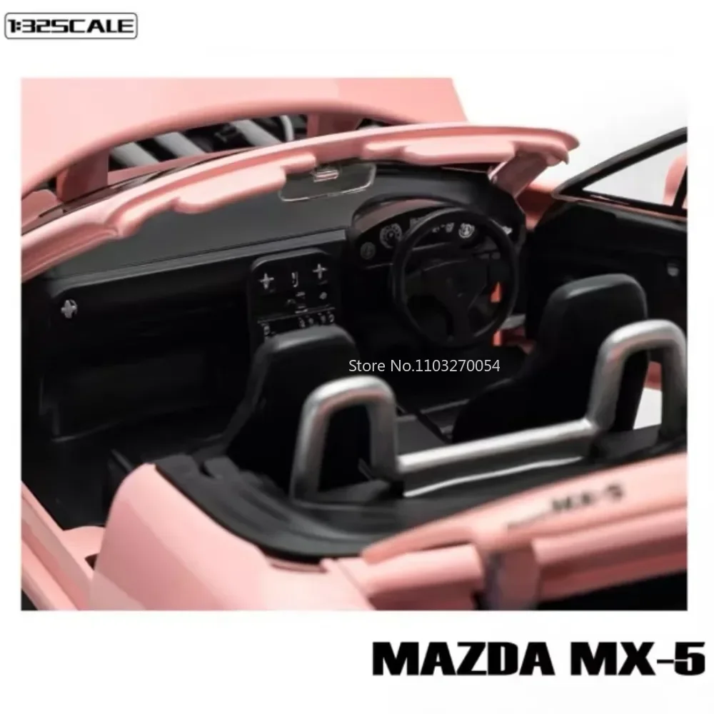 1/32 Mazda MX5 시뮬레이션 합금 장난감 자동차 모델, 다이캐스트 금속, 소리와 빛이 있는 풀백 시리즈, 어린이 선물 컬렉션