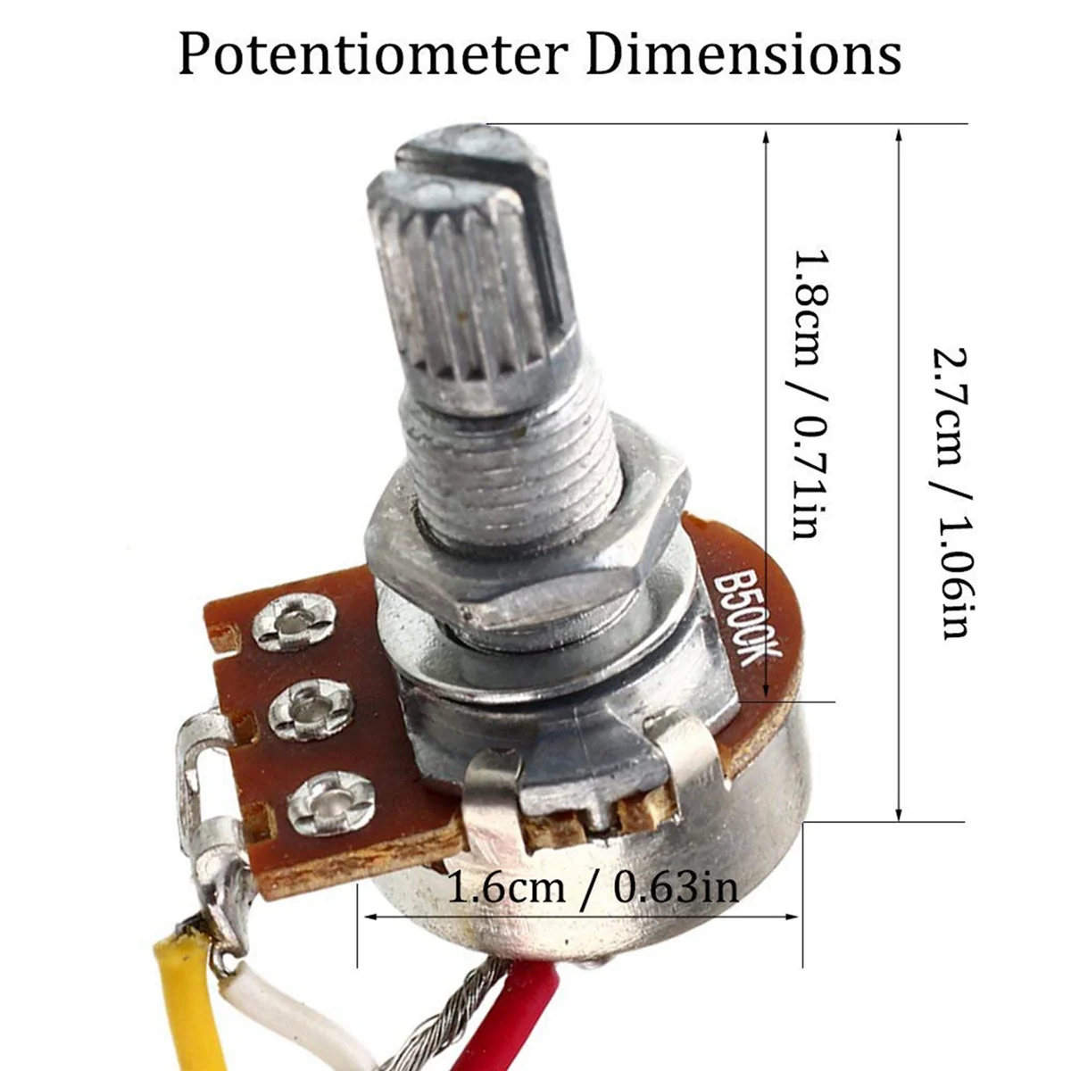 Kit de arnés de cableado para pastillas de guitarra eléctrica Lp, interruptor de 3 vías con conector para Humbucker Dual Gibson Les Pual Style, 2T2V, 500K