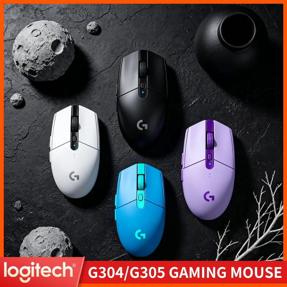 Logitech G305 Wireless LIGHTSPEED Gaming Mouse, 1Ms Response, 12000 DPI HERO, 6 Custom Buttons, 250Hr Battery PC Mac Compatible