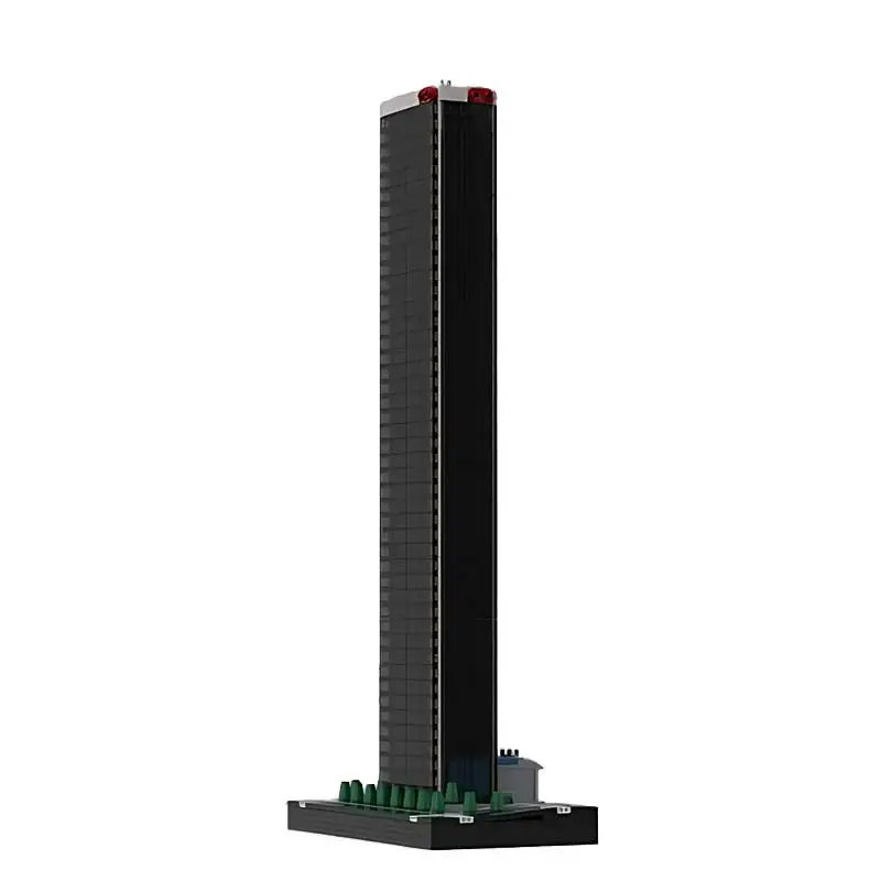 MOC Black Building AON Center Model Bricks Urban Hot Selling Architecture Display DIY Assemble Blocks Kids Christmas Gifts