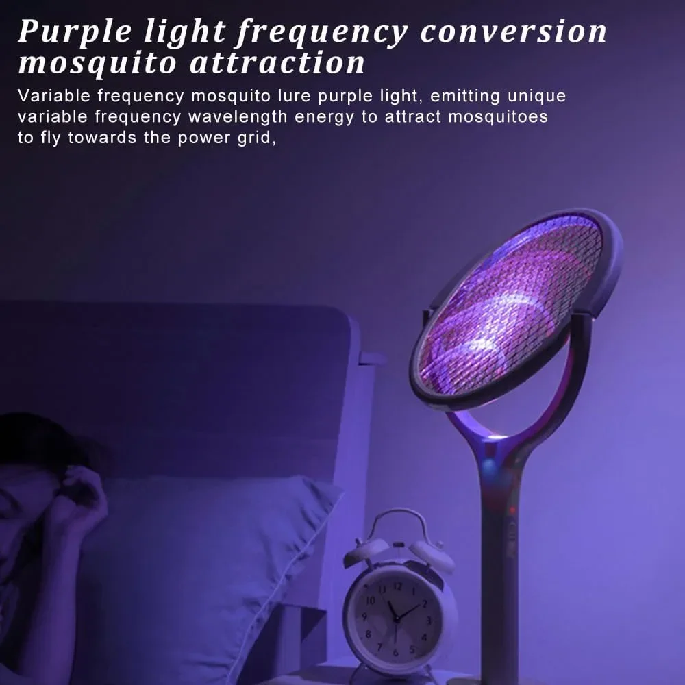5 in 1 Fast Charging Racket Kill Fly Bug Safety Insulated 2-in-1 Mosquito Swatter USB Rechargeable Electric Mosquito Swatter