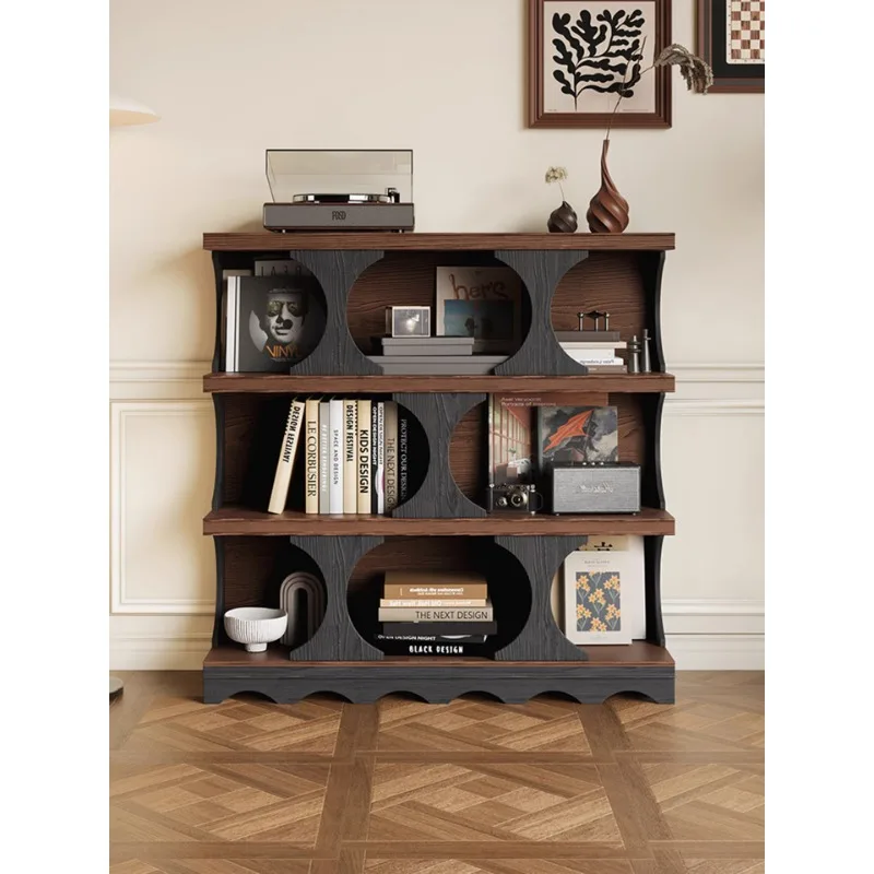 

French retro bookcase antique living room display cabinet shelf bedroom locker porch