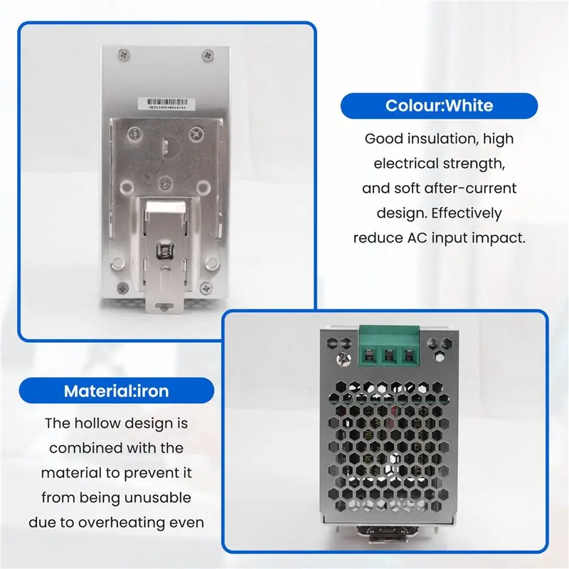 New-3X DRH-120-24 Switching Power Supply 380AC 120W Single Output 24V Industrial Din Rail Power Supply Switch