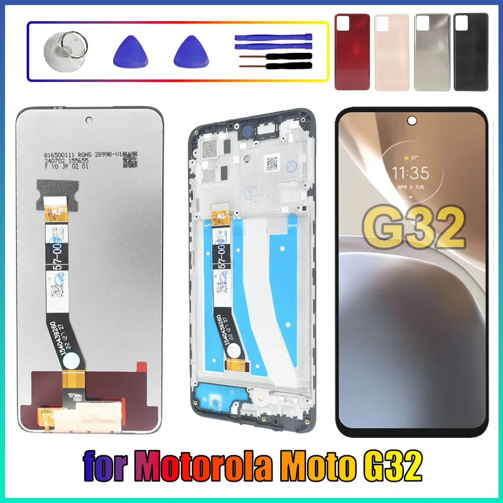Nuevo LCD para Motorola Moto G32 pantalla LCD reemplazo del digitalizador de pantalla táctil para Motorola Moto G32 XT2235-1-2-3 pantalla y marco
