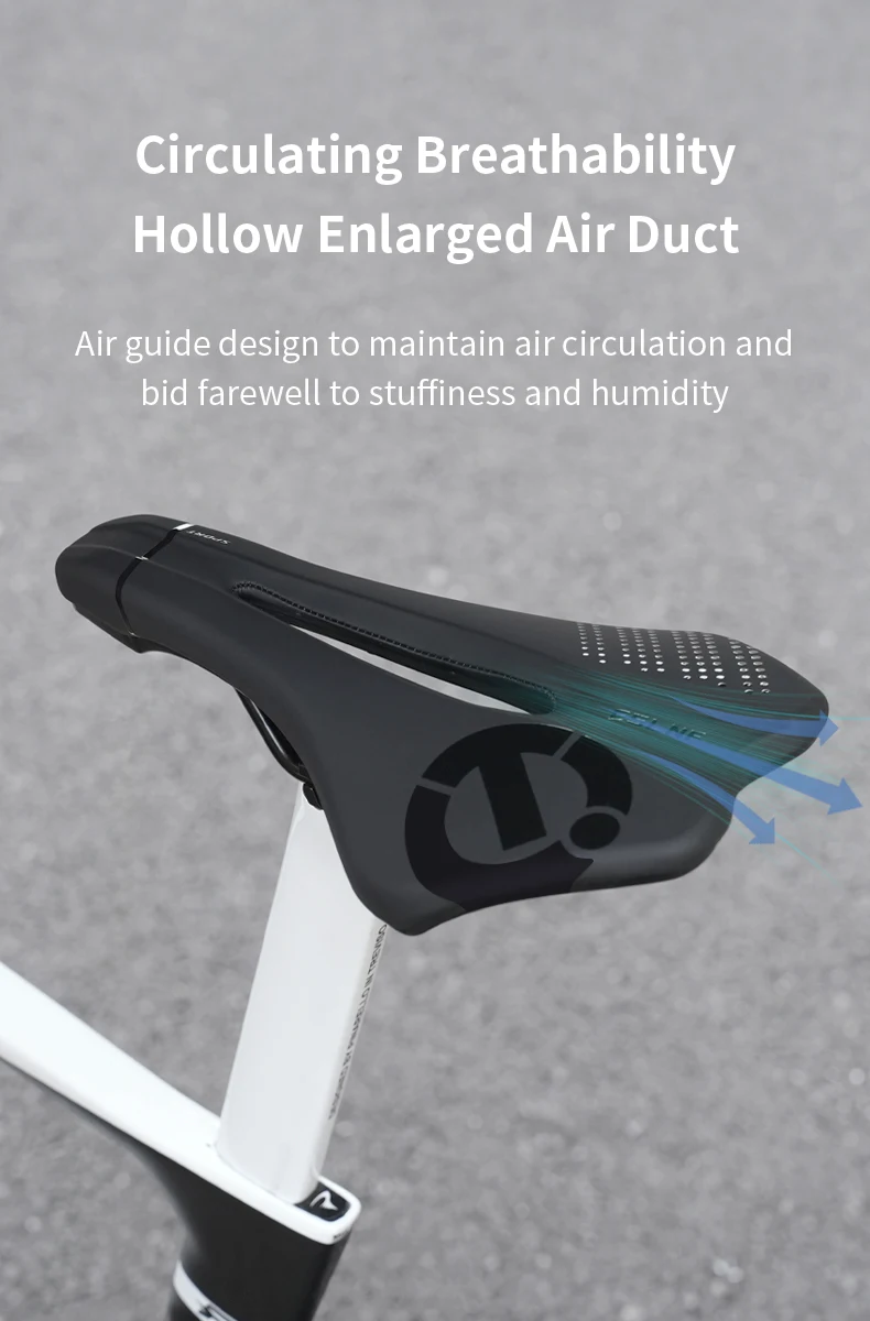 Universeller hohler Fahrradsattel, bequemer, stoßdämpfender Fahrradsitz, rutschfest, verschleißfest, für MTB-Rennradfahren – Detail 4