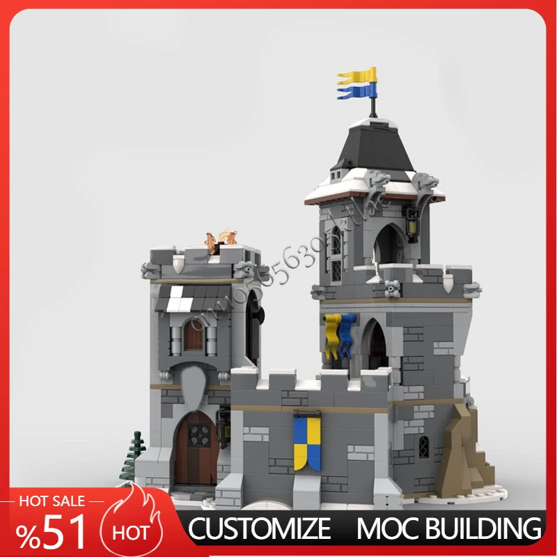 

972PCS MOC Customize Medieval Northern Lights Tower Construct Model Building Block Diy Education Assembly Kids Toy Surprise Gift