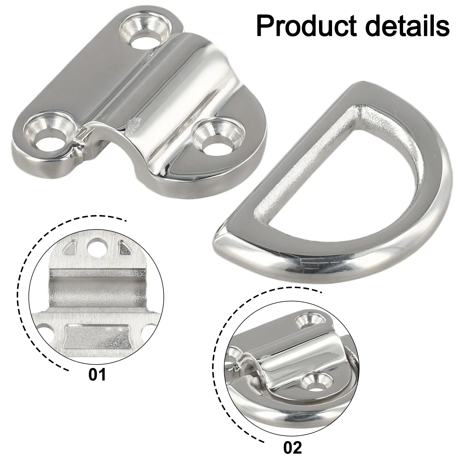 

Крепежное кольцо с якорной точкой морского прицепа, складная накладка из нержавеющей стали 316, простая установка, замена