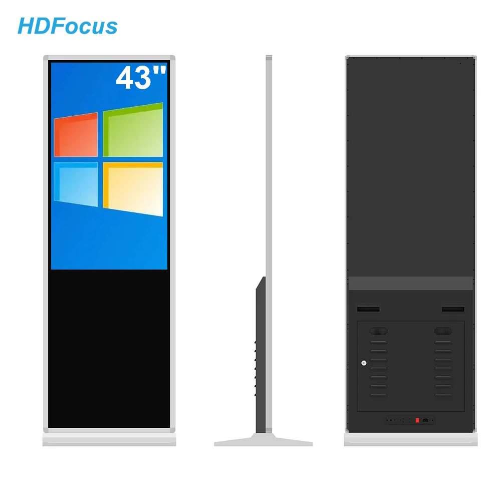 

43 Inch Windows Os Touch Kiosk Totem LCD Indoor LCD Screen Floor Stand Vertical Advertising Display