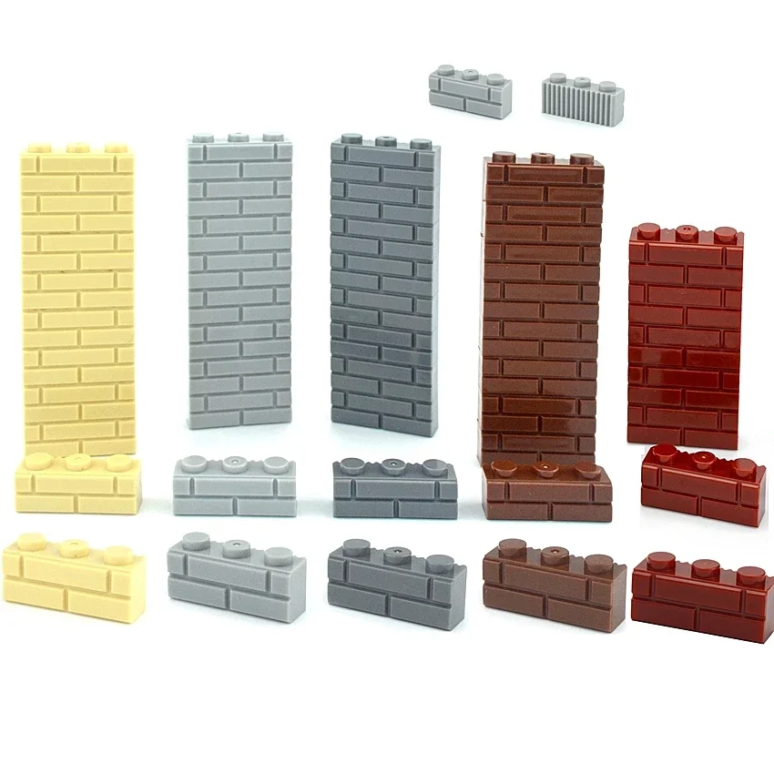 City Friends Wall Figures Bricks DIY Construction MOC Building Blocks Thick 1x2 1x3 1x4 L Dots Compatible Leduo 98283 15533