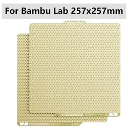 For Bambu Lab PEI Honeycomb Sheel A1 X1 Printing Cube 257x257mm Build Plate Carbone Bamboo X1C P1P P1S 3D Printer Accessories