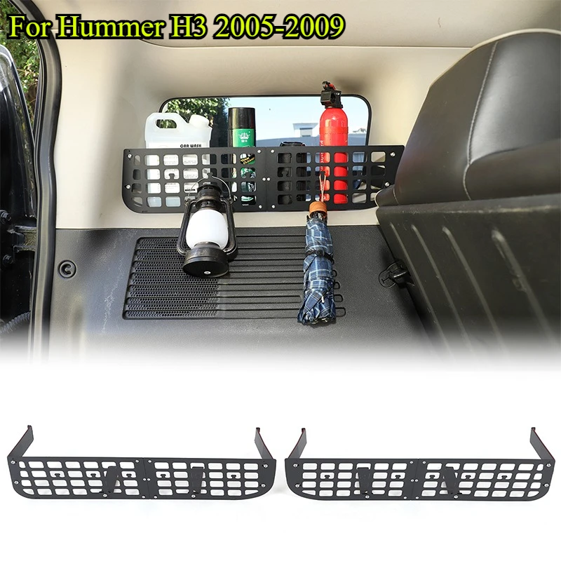 

For 05-09 Hummer H3 Aluminum alloy trunk side window storage fence Car rear window storage frame Storage baffle Auto accessories